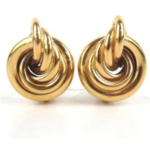 Givenchy vintage authentic golden earrings clip ons rare